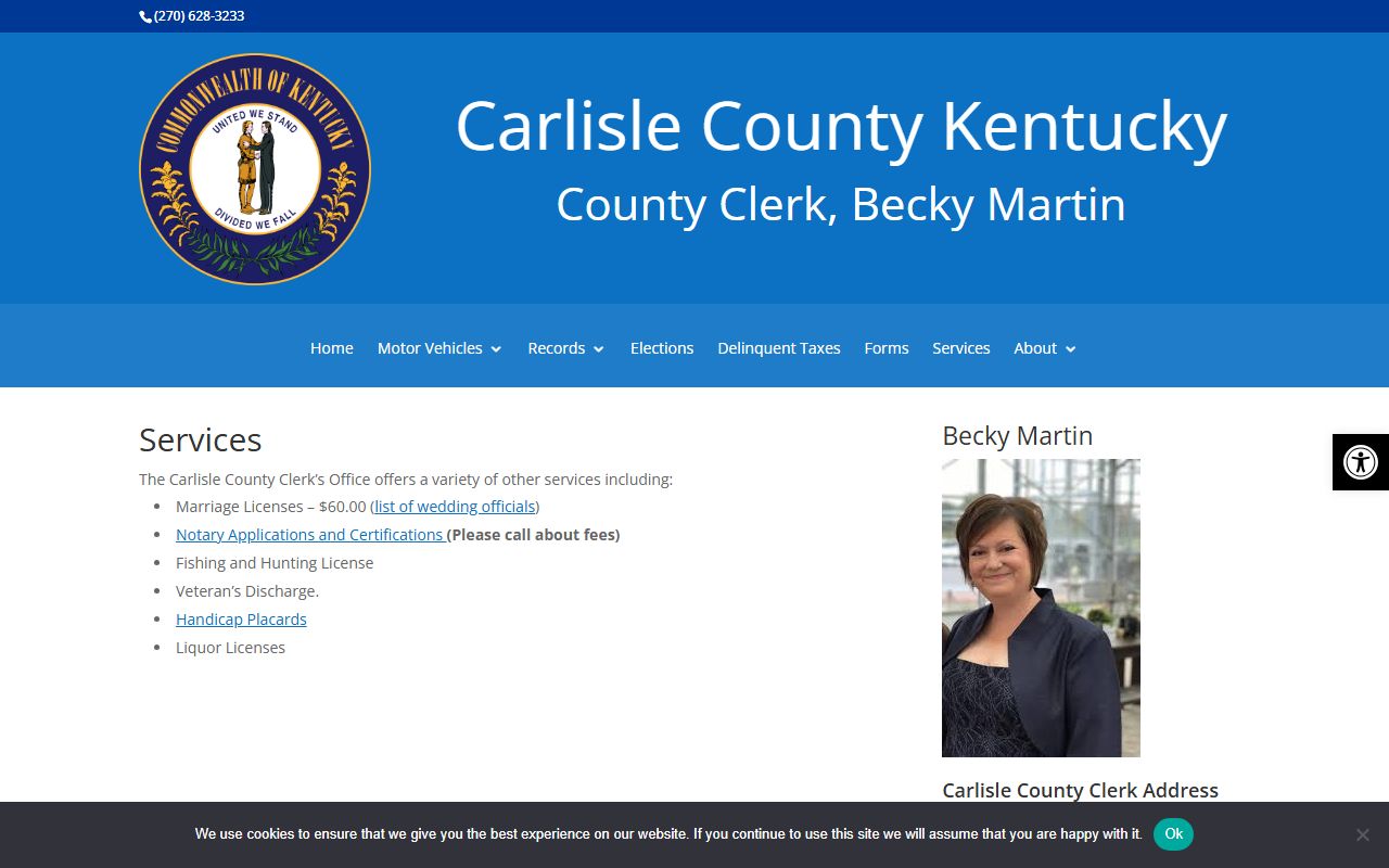 Carlisle County Circuit Court Clerk records county clerk services