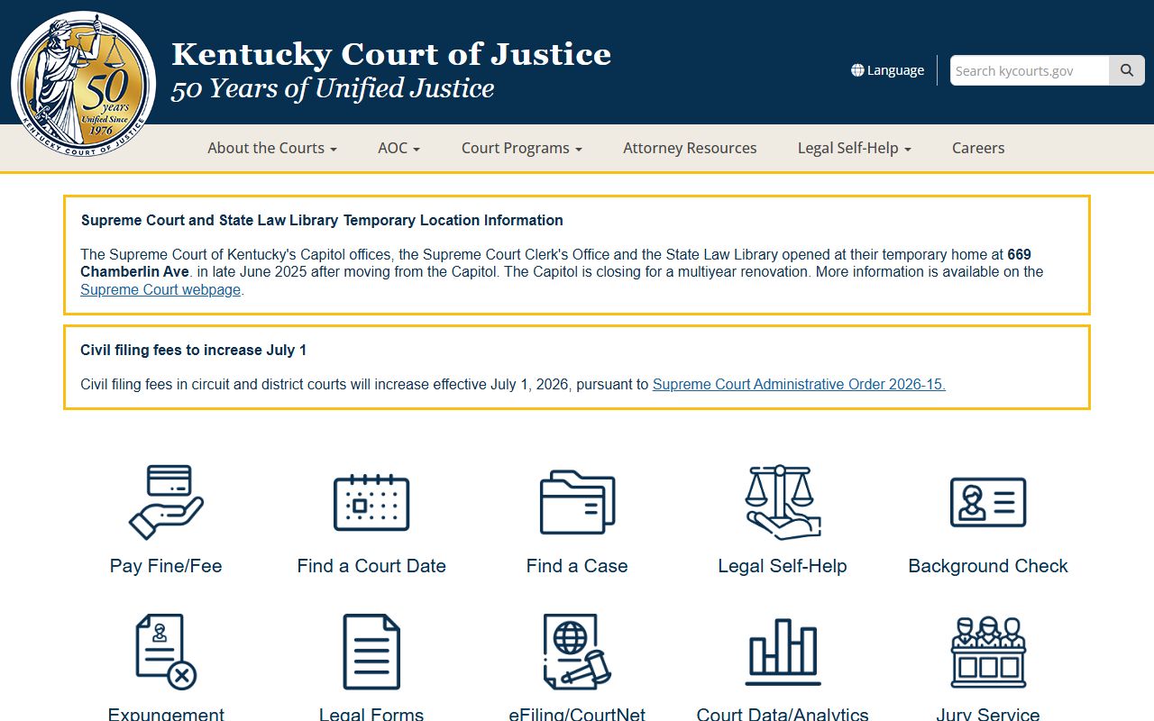 Carlisle County Court records Kentucky Court of Justice statewide tools