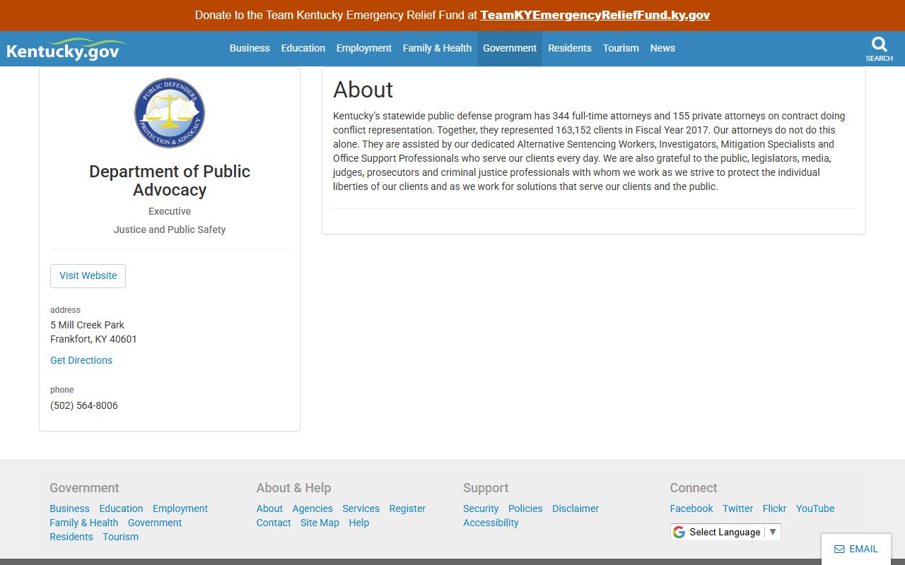 Carlisle County Court records Kentucky Department of Public Advocacy profile