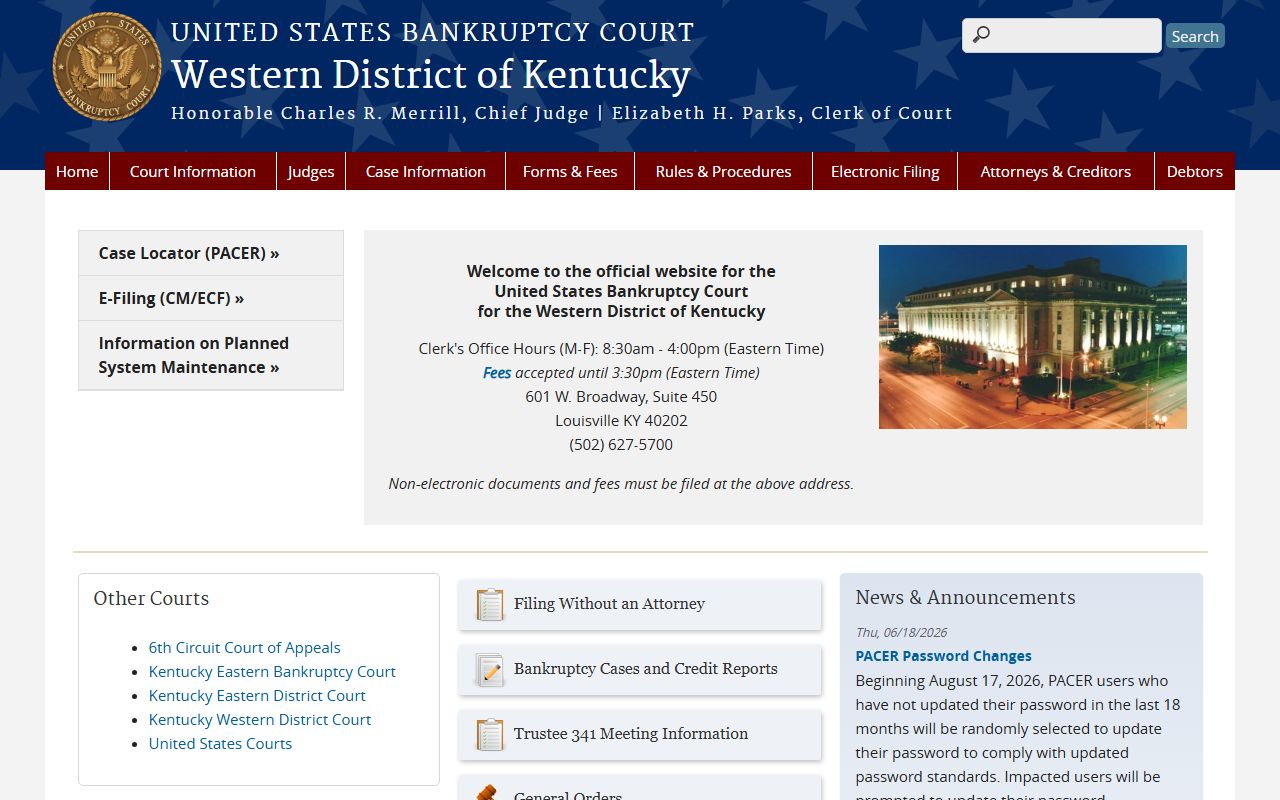 Carlisle County Court records Western District Bankruptcy Court resource