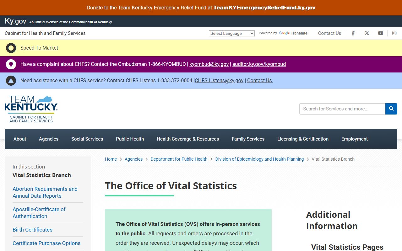 Carlisle County marriage and divorce records and Kentucky Office of Vital Statistics