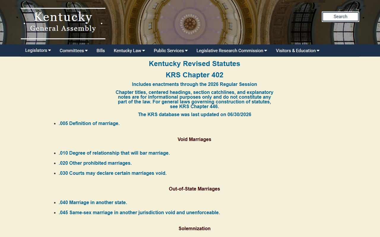 Carlisle County marriage records and Kentucky marriage statutes
