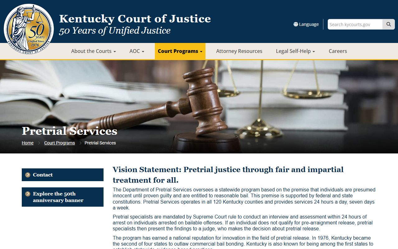 Carlisle County traffic court records and Kentucky pretrial services