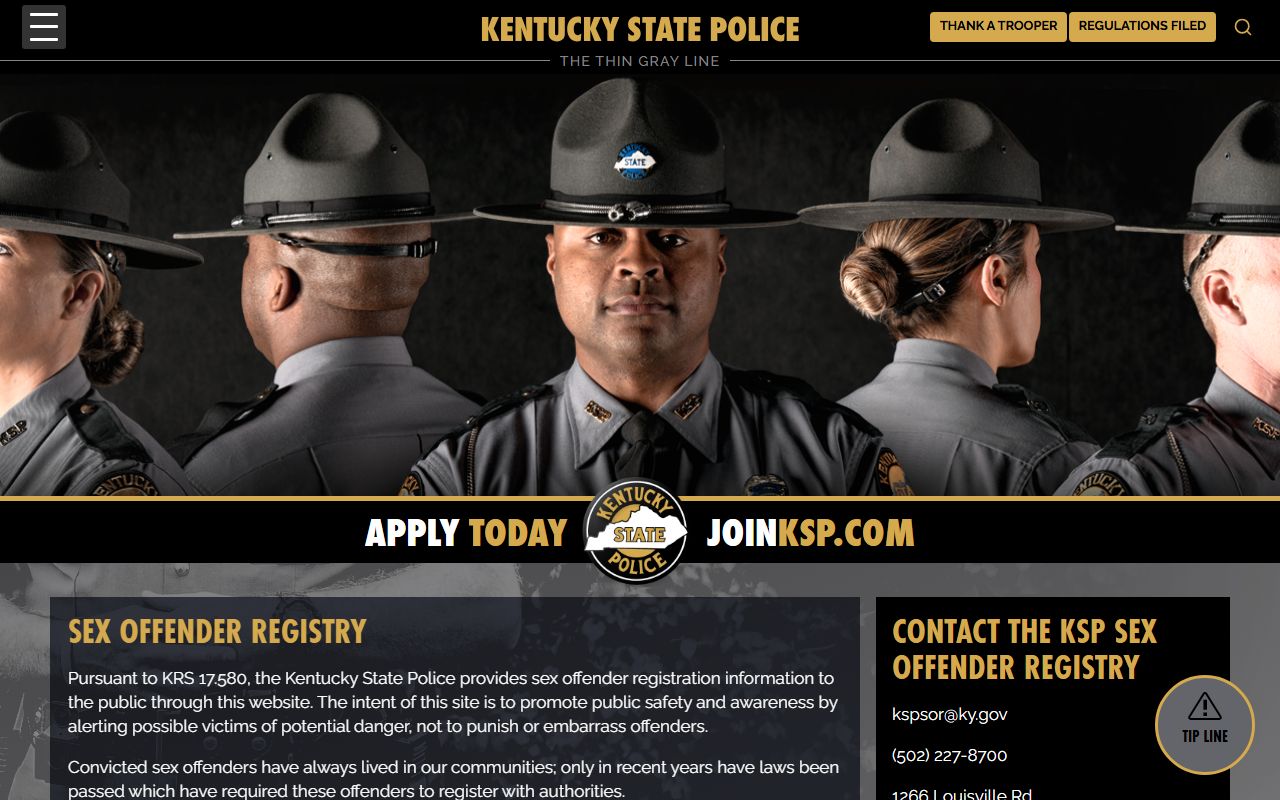 Carlisle County warrant records and Kentucky State Police registry distinction
